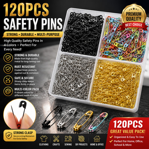 120x safety pins - 120x,