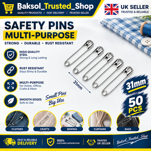 50pc assorted steel safety - 50pc,