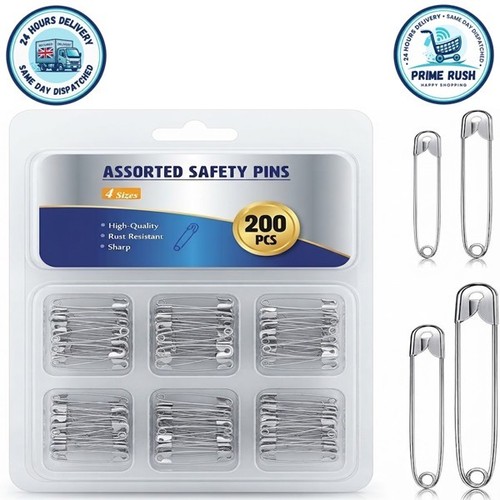 200 pcs safety pins - pcs, assorted
