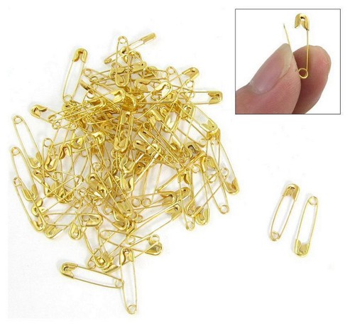 Gold safety pins small metal - safety,
