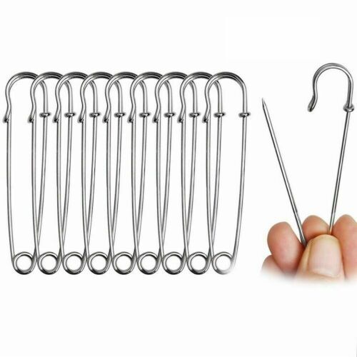 Extra large silver safety - extra, pins