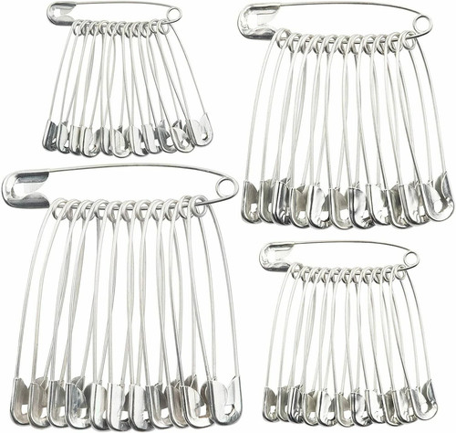 Safety pins silver - silver, 2