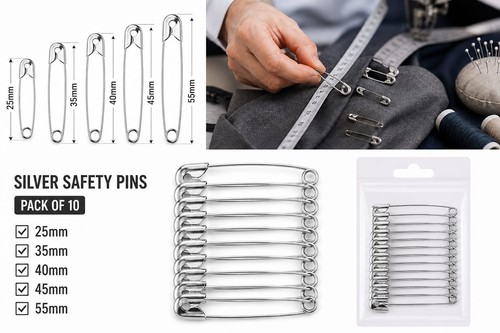 Safety pins pack metal - safety,
