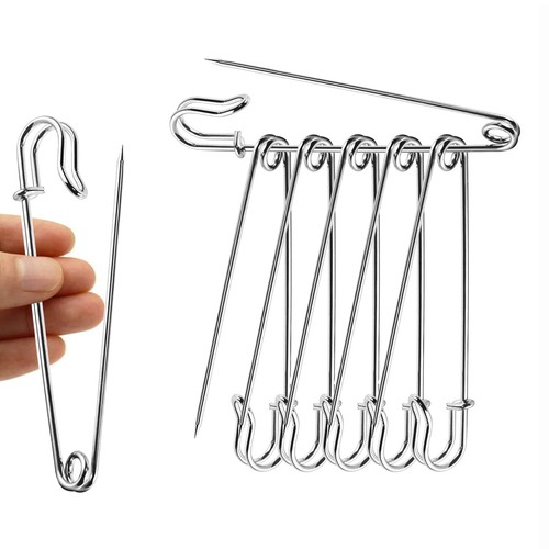 6pcs inch large safety pins - large,