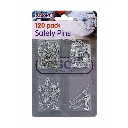 120pk assorted safety pins - safety,