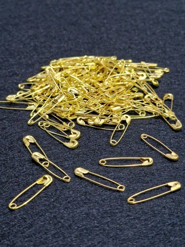 Small gold safety pins - small, 24x