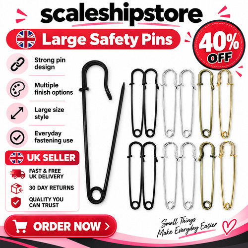 20pcs safety pins 7 5cm - safety, 7.5cm