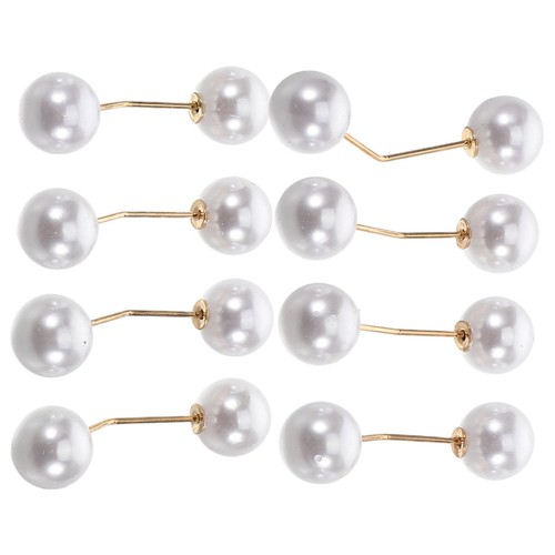 8pcs white pearl bead - white,